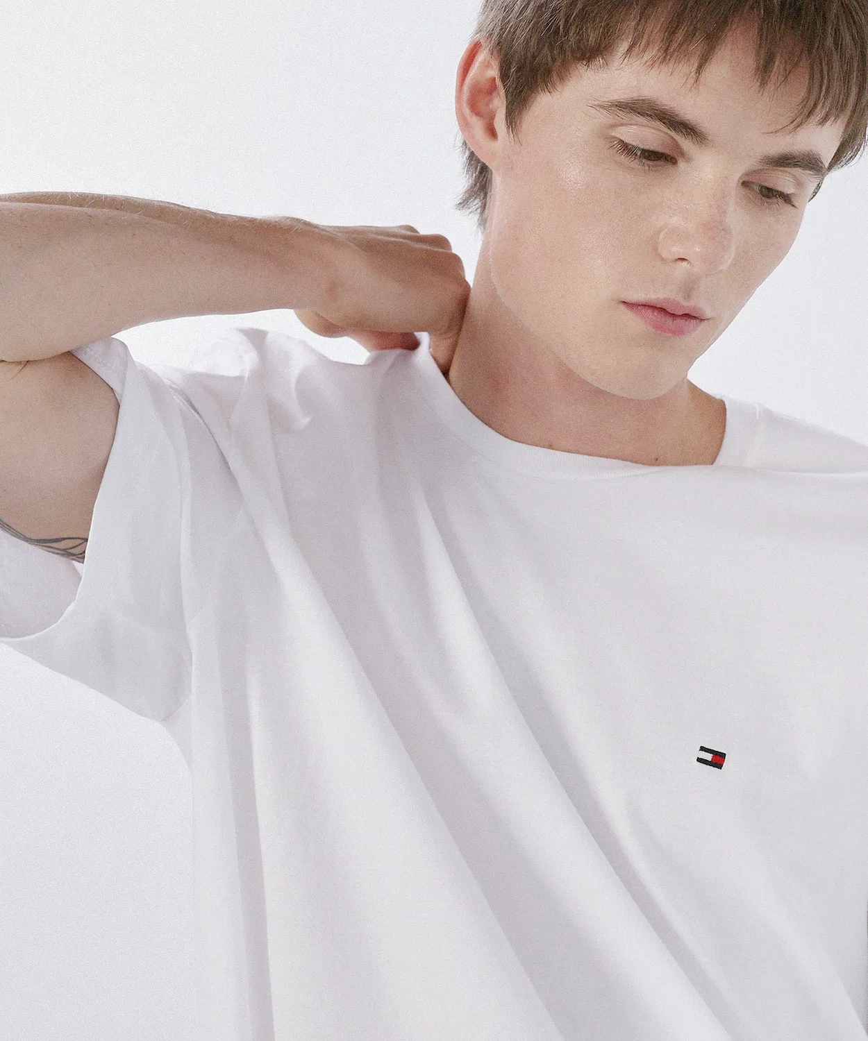 Мужская футболка с коротким рукавом TOMMY HILFIGER Core Flag Tee, Белый