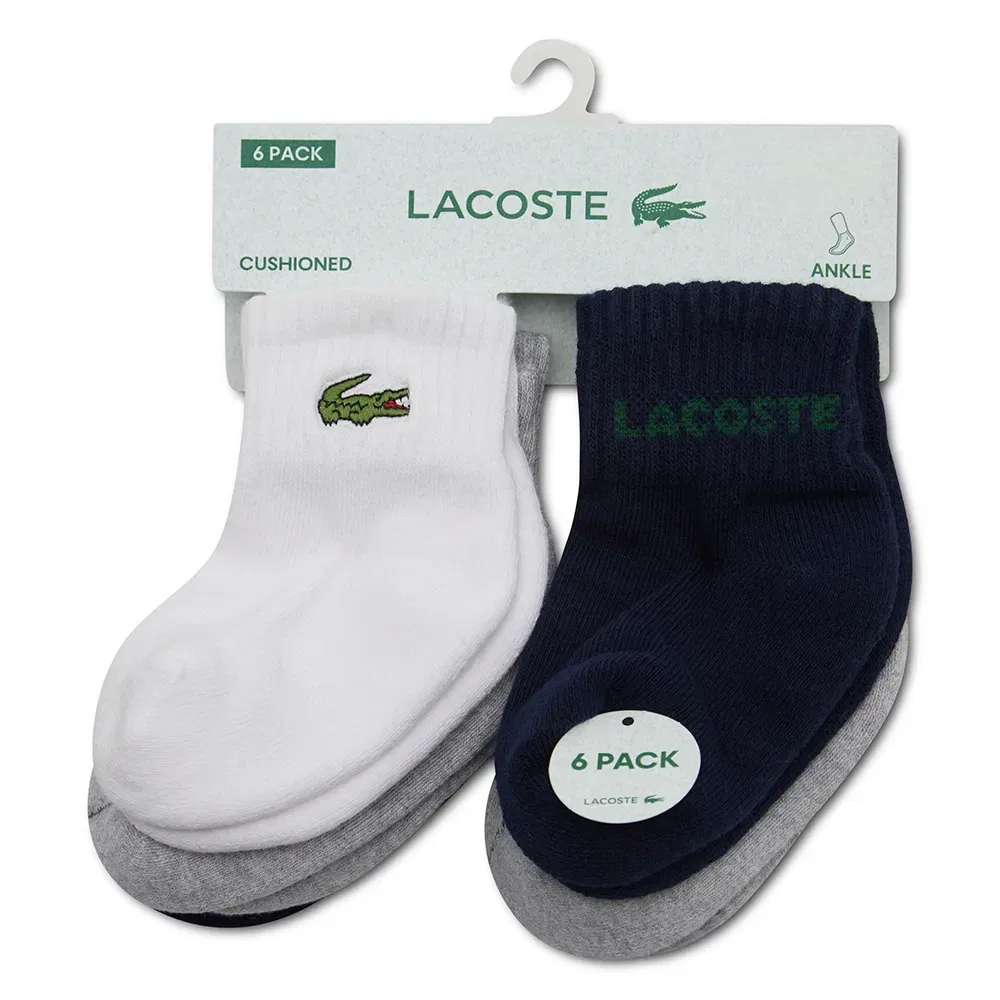 Комплект носков 6 пар Lacoste Kids, мультиколор — фото 3
