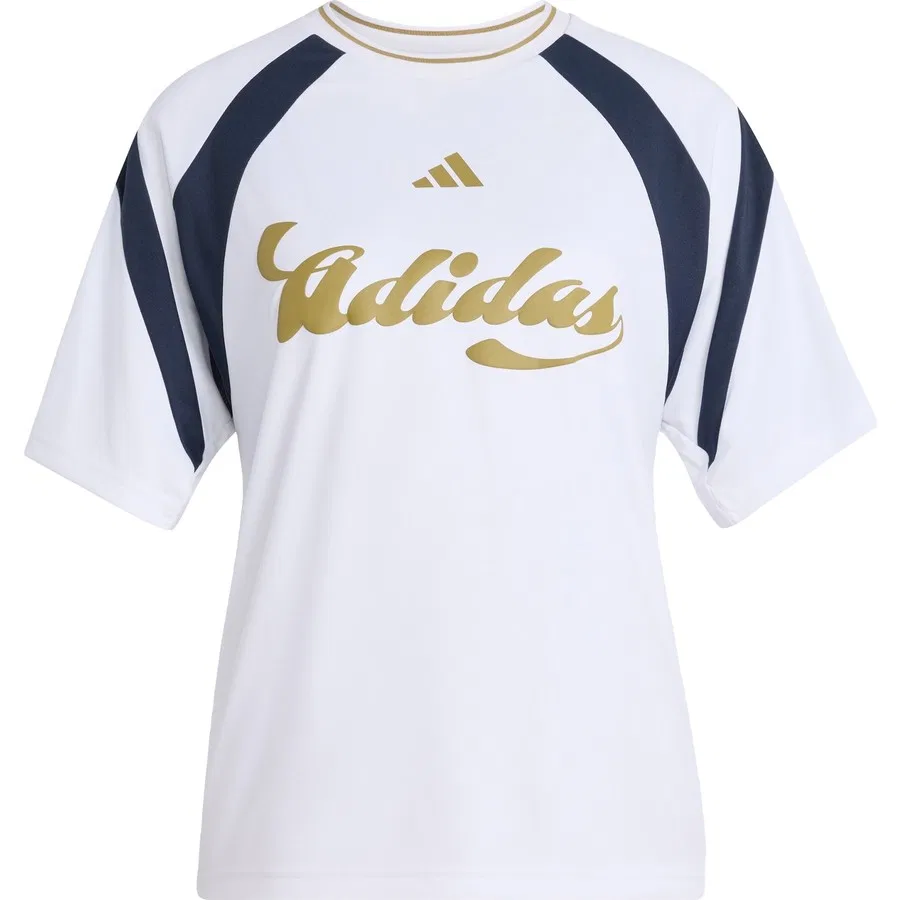 Футболка спортивная с принтом House of Tiro Forma adidas, Бело-бежевый — фото 3