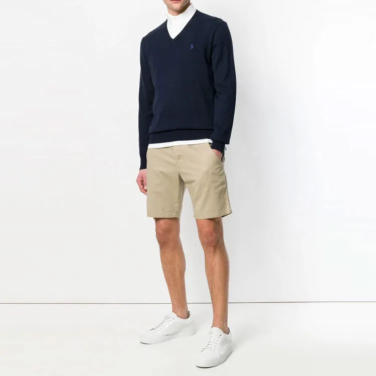 Мужской свитер Slim Fit Polo Ralph Lauren, Marine Blue — фото 3