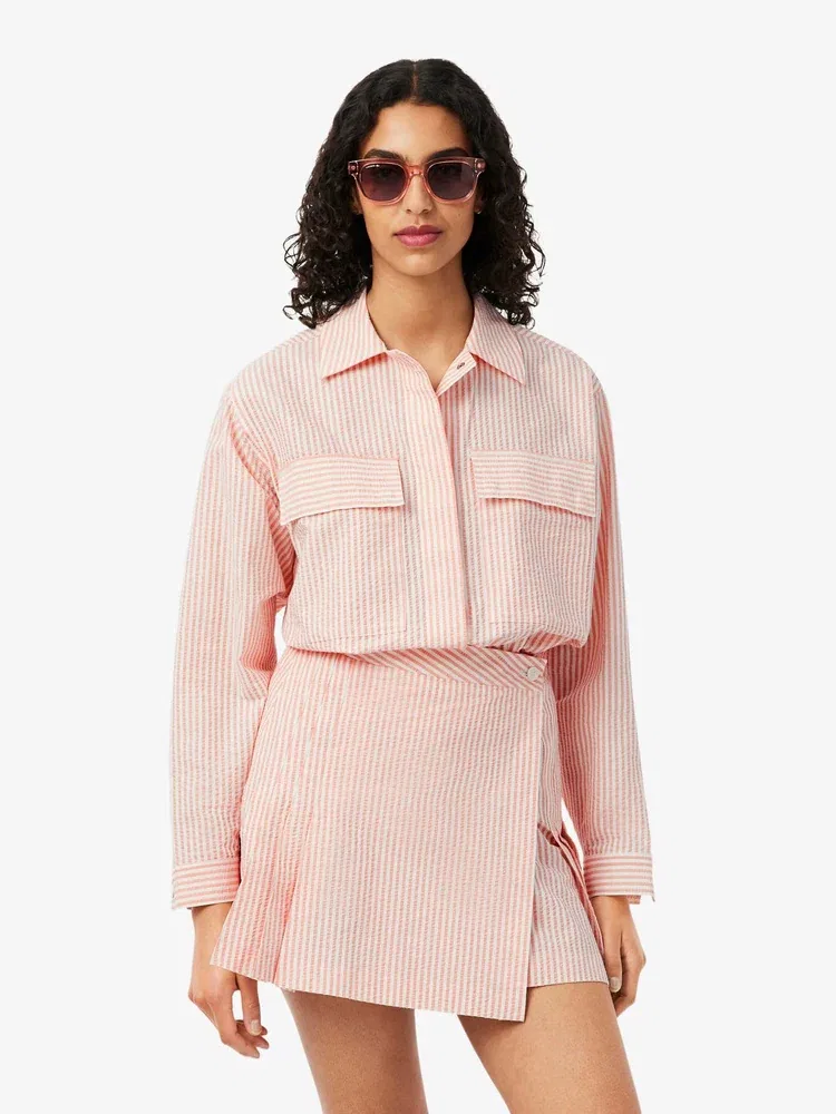 Жакет LACOSTE в полоску, Красный