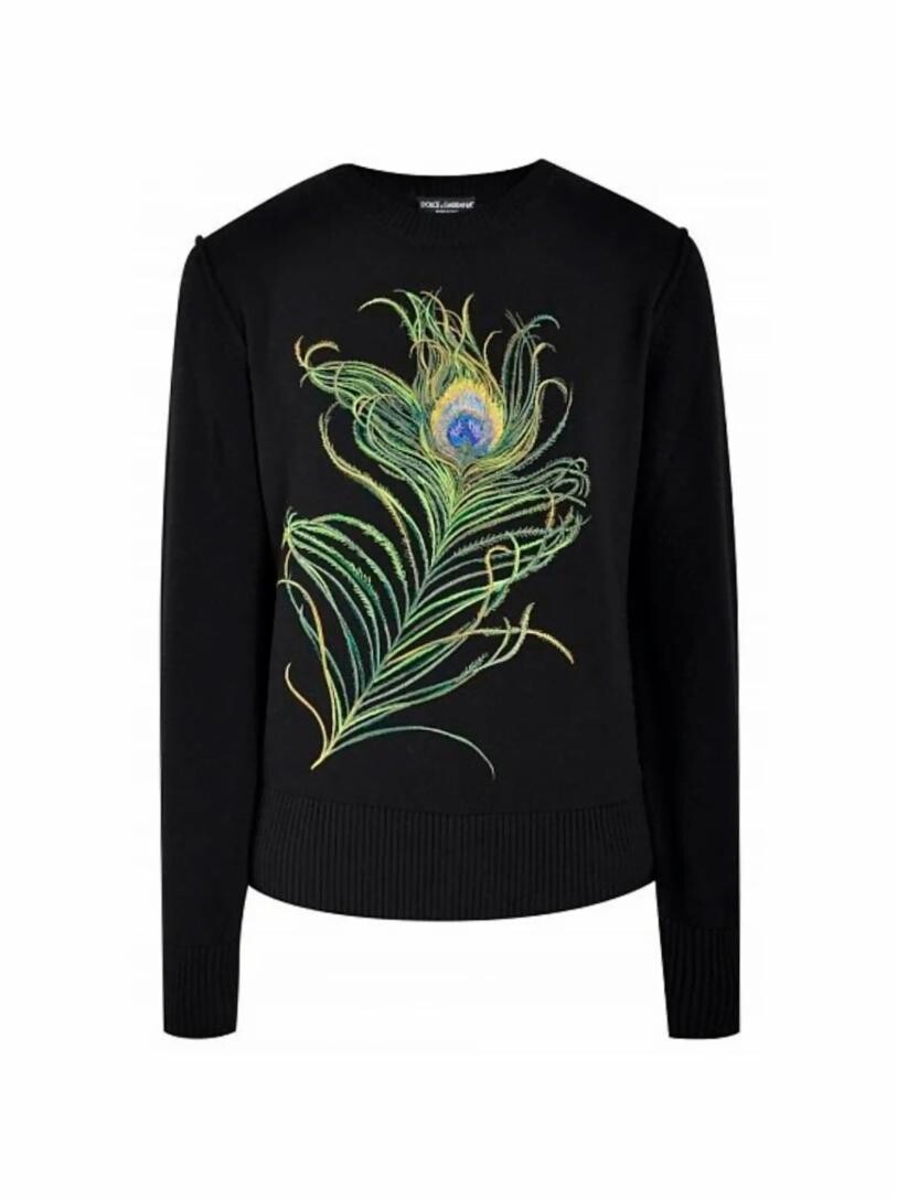 

Шерстяной свитшот Dolce&Gabbana, Черный, Шерстяной свитшот Dolce&Gabbana