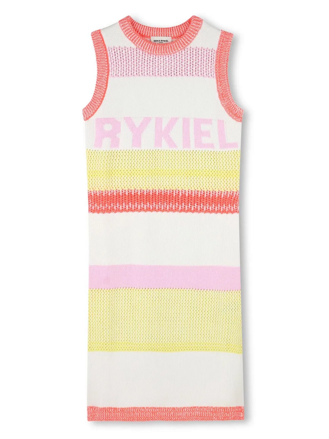 Платье миди с вышивкой логотипа Sonia Rykiel, белый