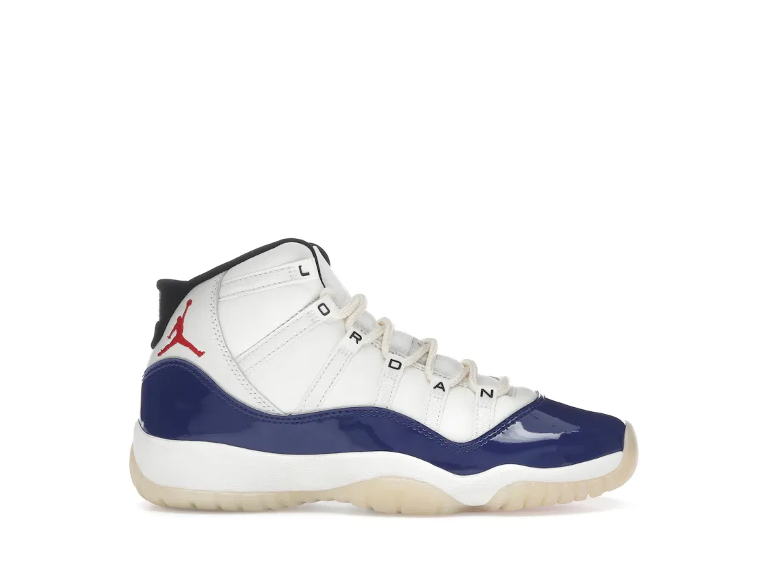 Детские кроссовки Lifestyle с принтом Jordan 11 Retro Jordan, Deep Royal Blue/Fire Red/Sail/Black/Muslin