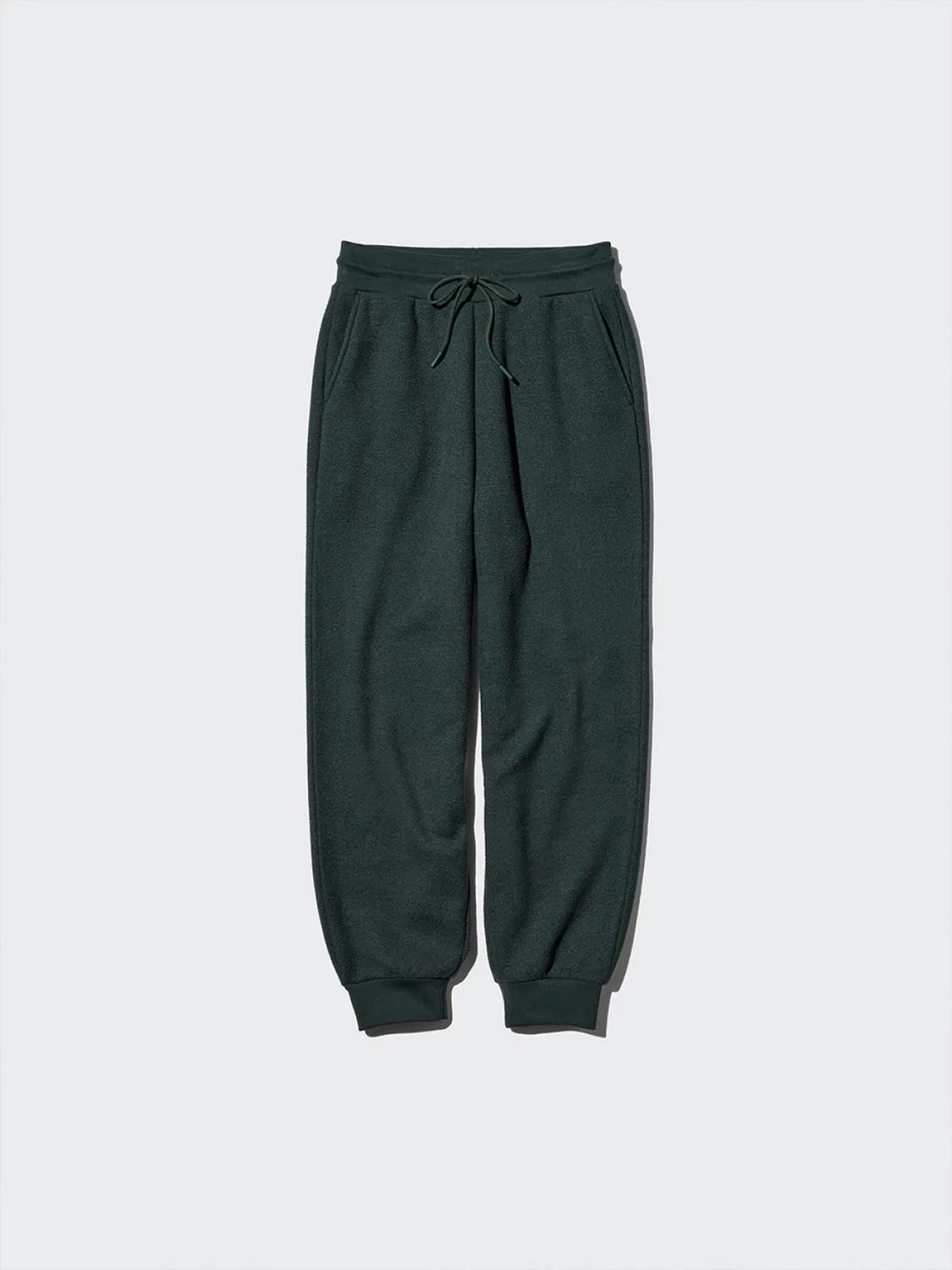 Брюки свободные утепленные Uniqlo, темно-зеленый