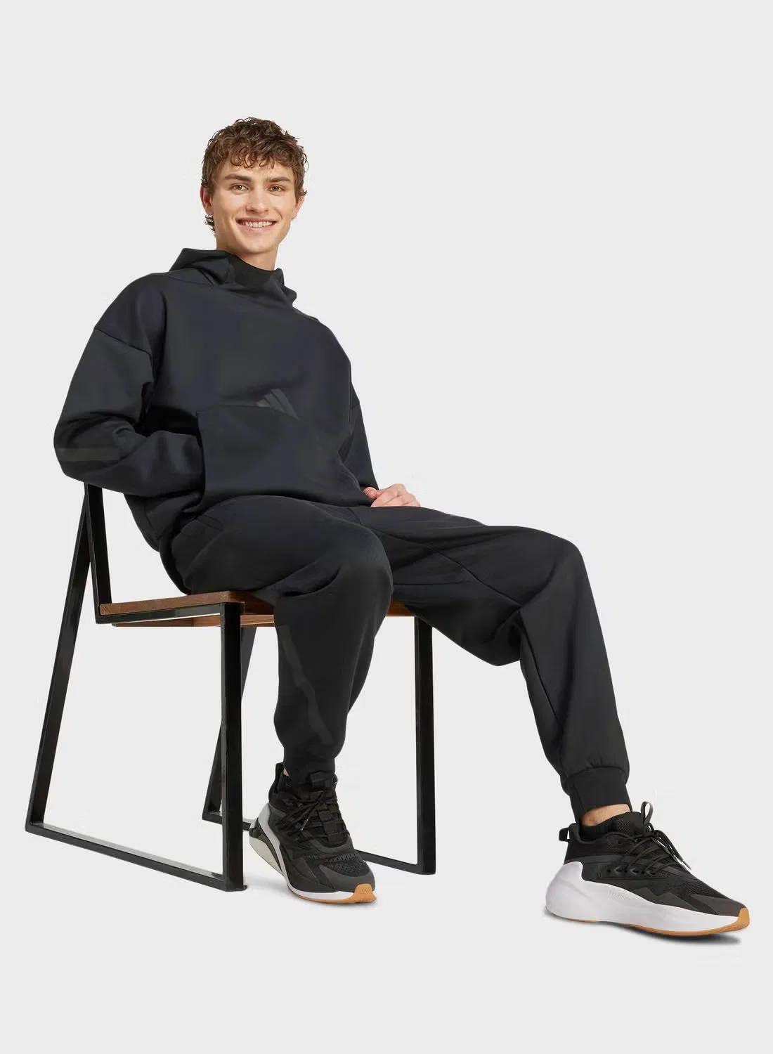 Спортивные штаны утепленные Z.N.E. Adidas, черный — фото 3