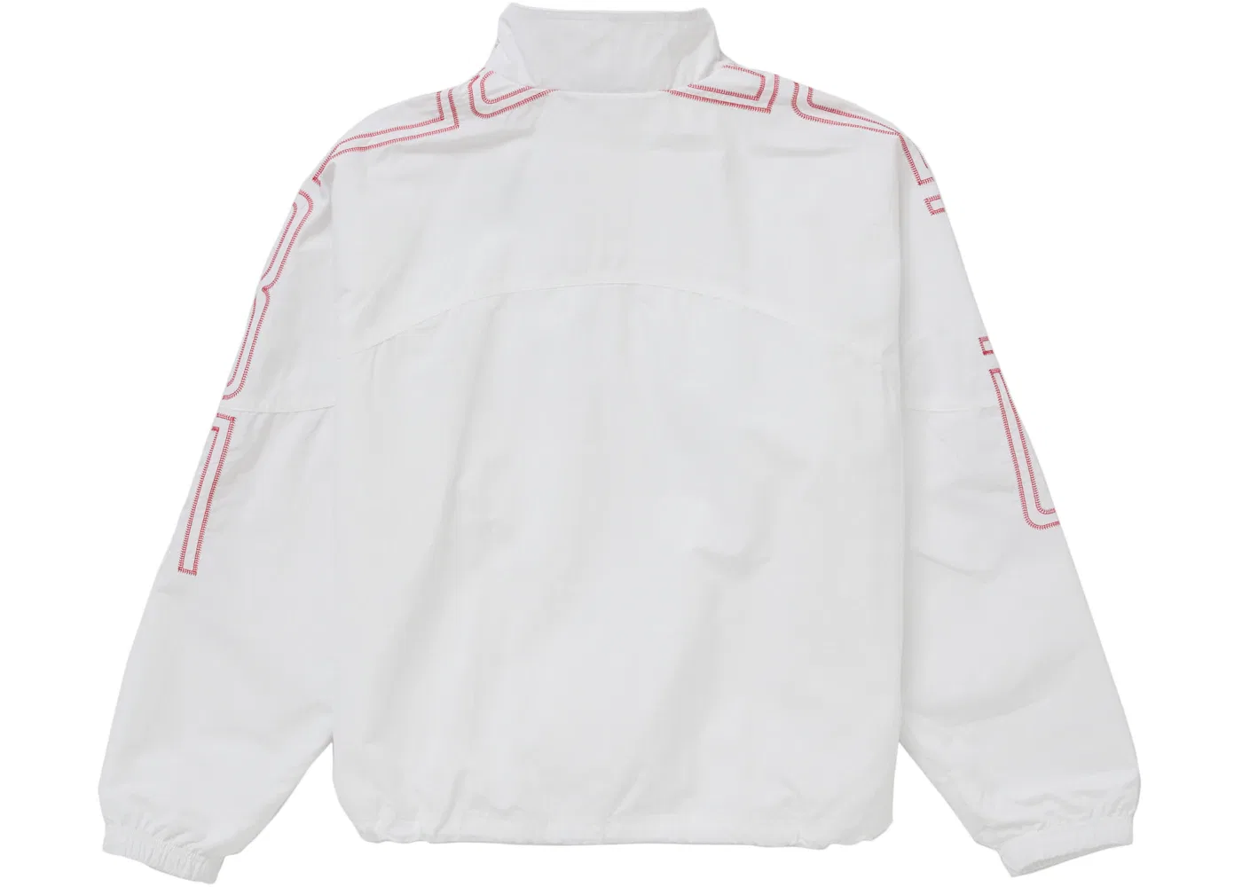 Мужская куртка с вышитым принтом Supreme Spellout Embroidered Track Jacket (SS25), White — фото 3