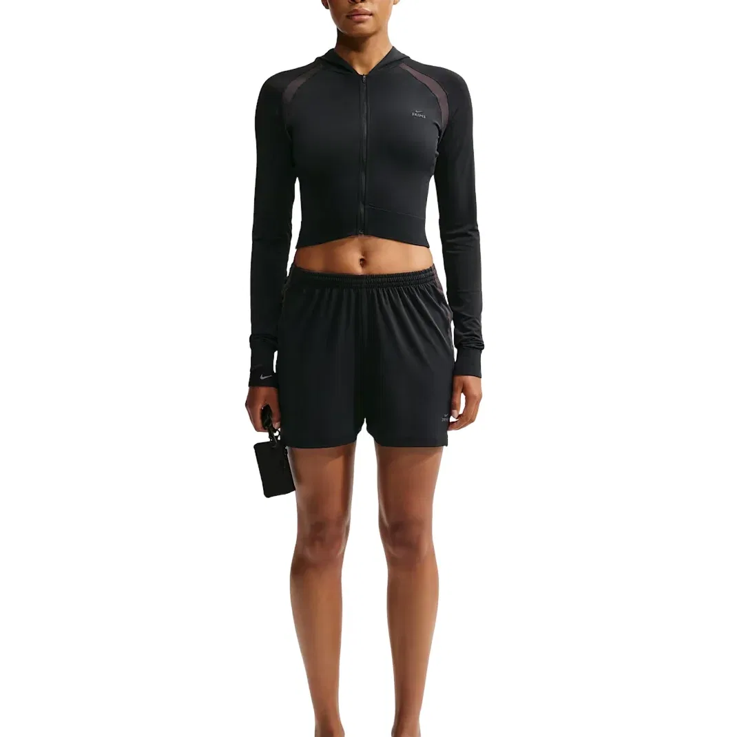 Женское худи SKIMS Stretch Nylon Baby Hoodie 'Obsidian Igneous' Nike, Obsidian/Igneous — фото 2