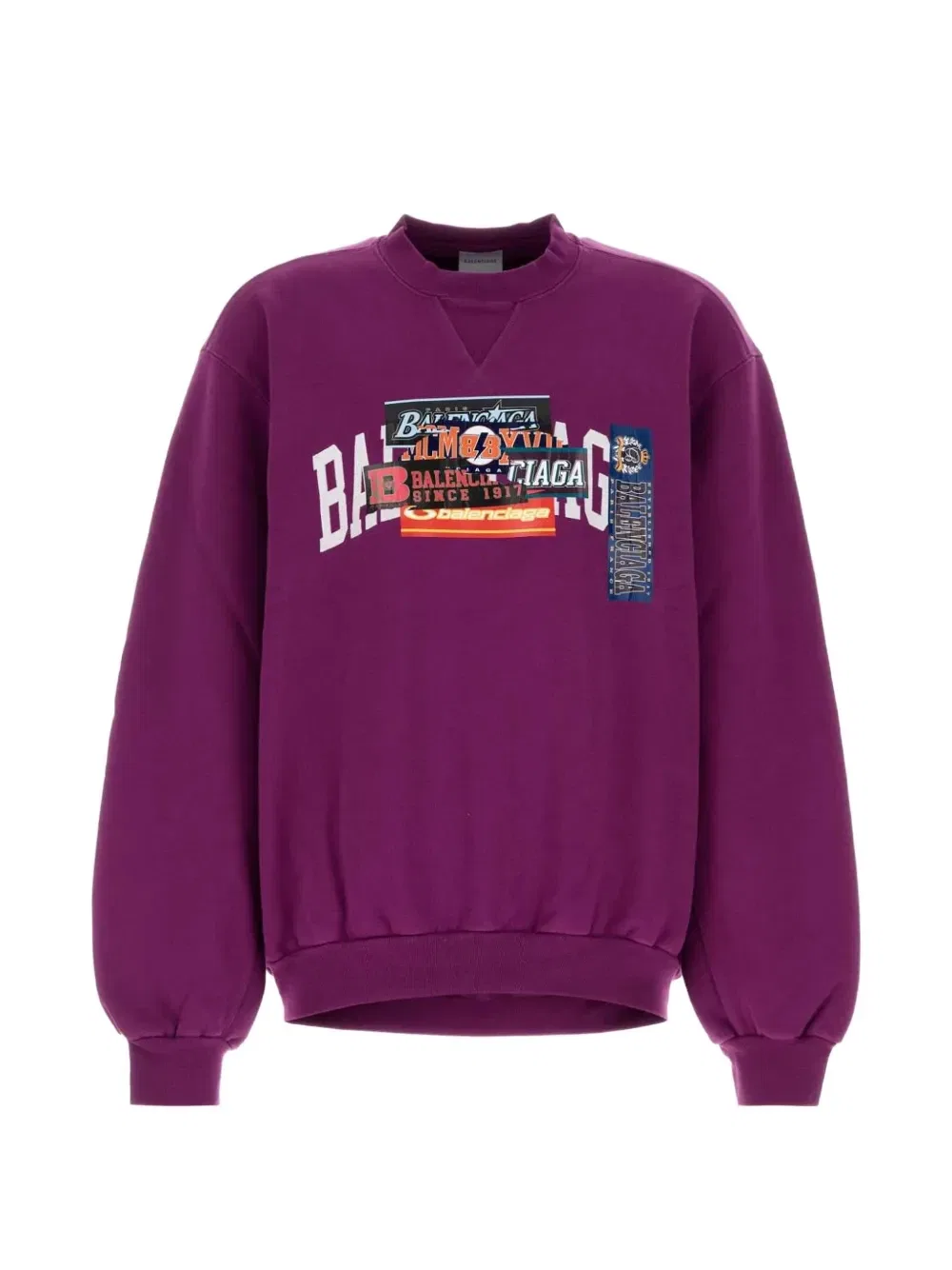 Толстовка с нашивкой-логотипом Balenciaga, фиолетовый