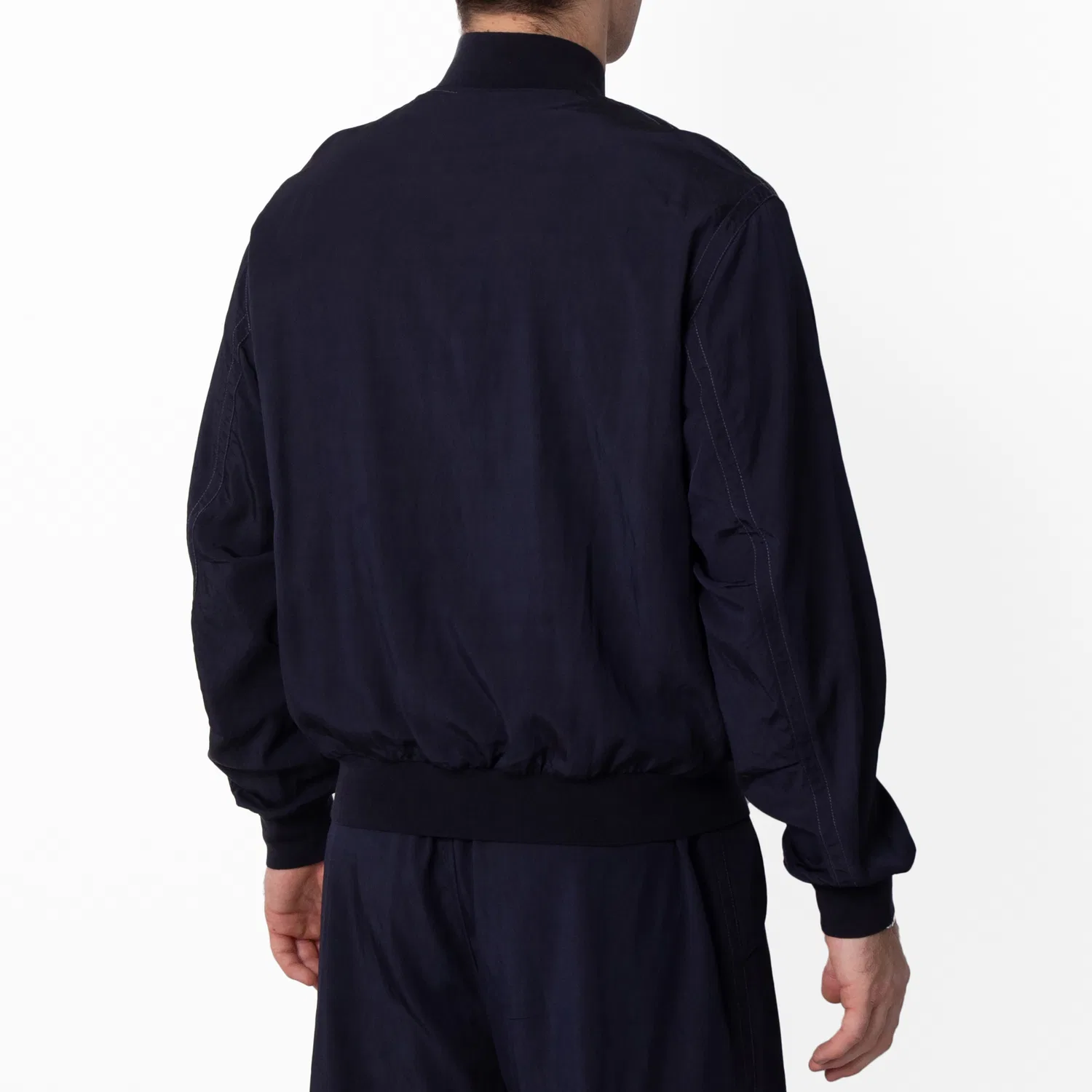 Куртка-бомбер из вискозы и нейлона Emporio Armani, Iconico 0920 Blu Navy Ea — фото 4