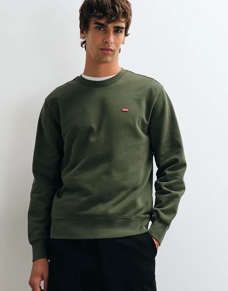 Свитшот original hallmark с логотипом Levi's, темно-оливковый — фото 3