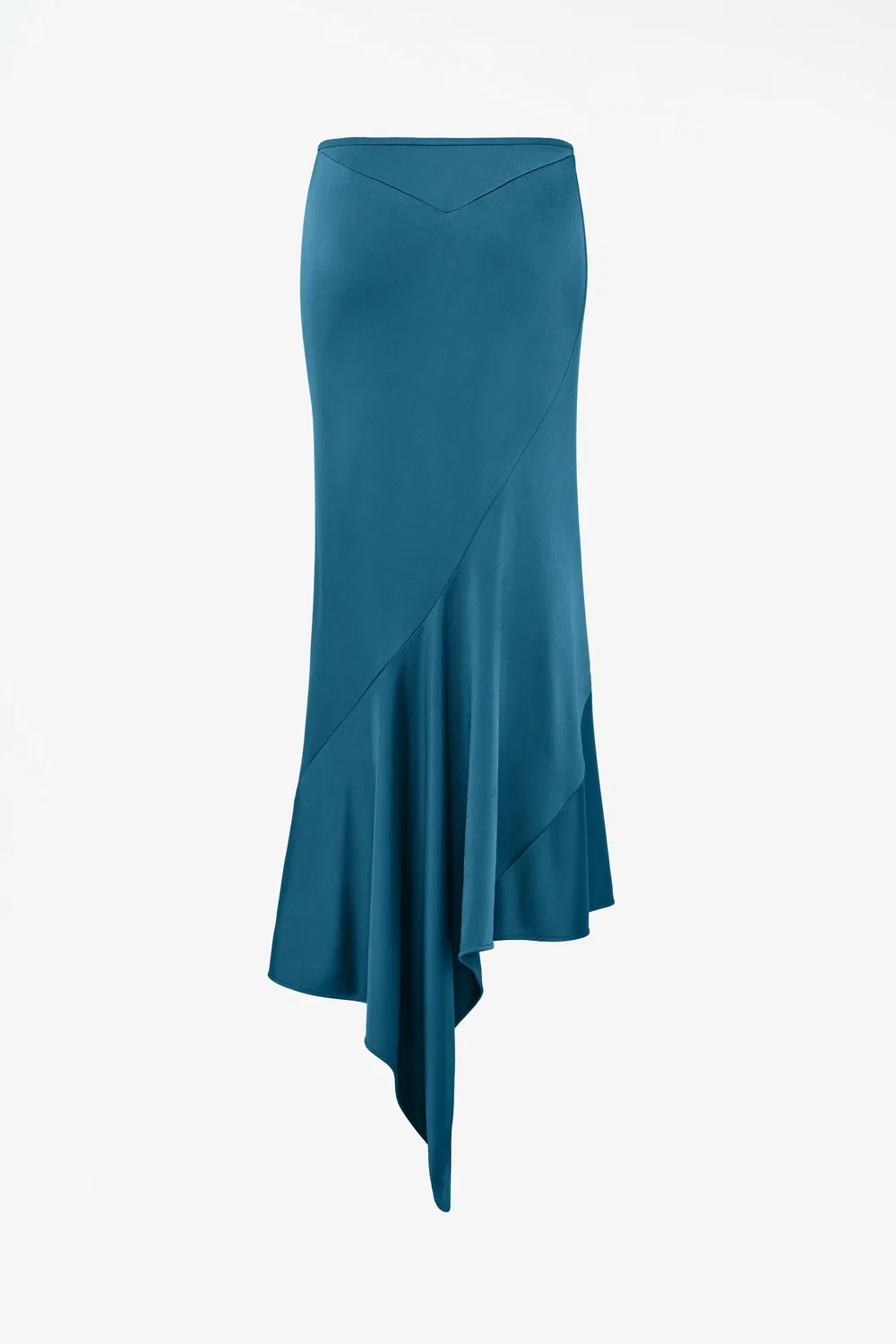Юбка асимметричного кроя, лимитированная серия ZARA, Duck Green — фото 4