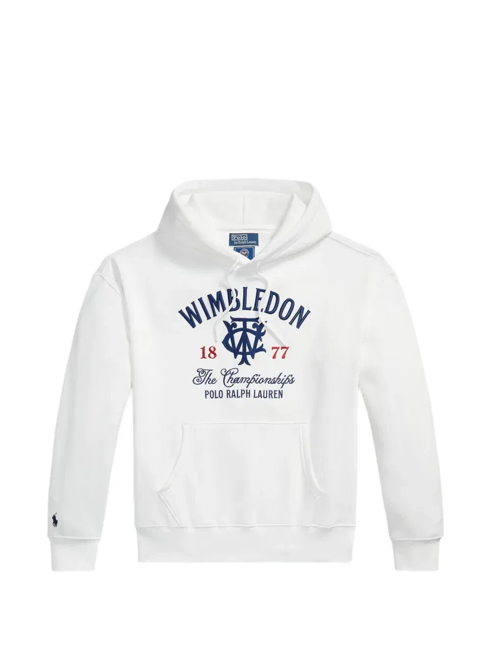 Худи Wimbledon с вышивкой Polo Ralph Lauren, белый