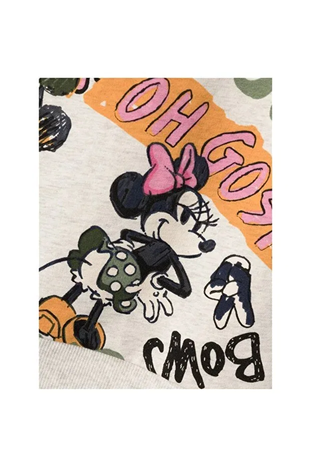 Детские свитшот для девочек с принтом Minnie Mouse Name It, Beige