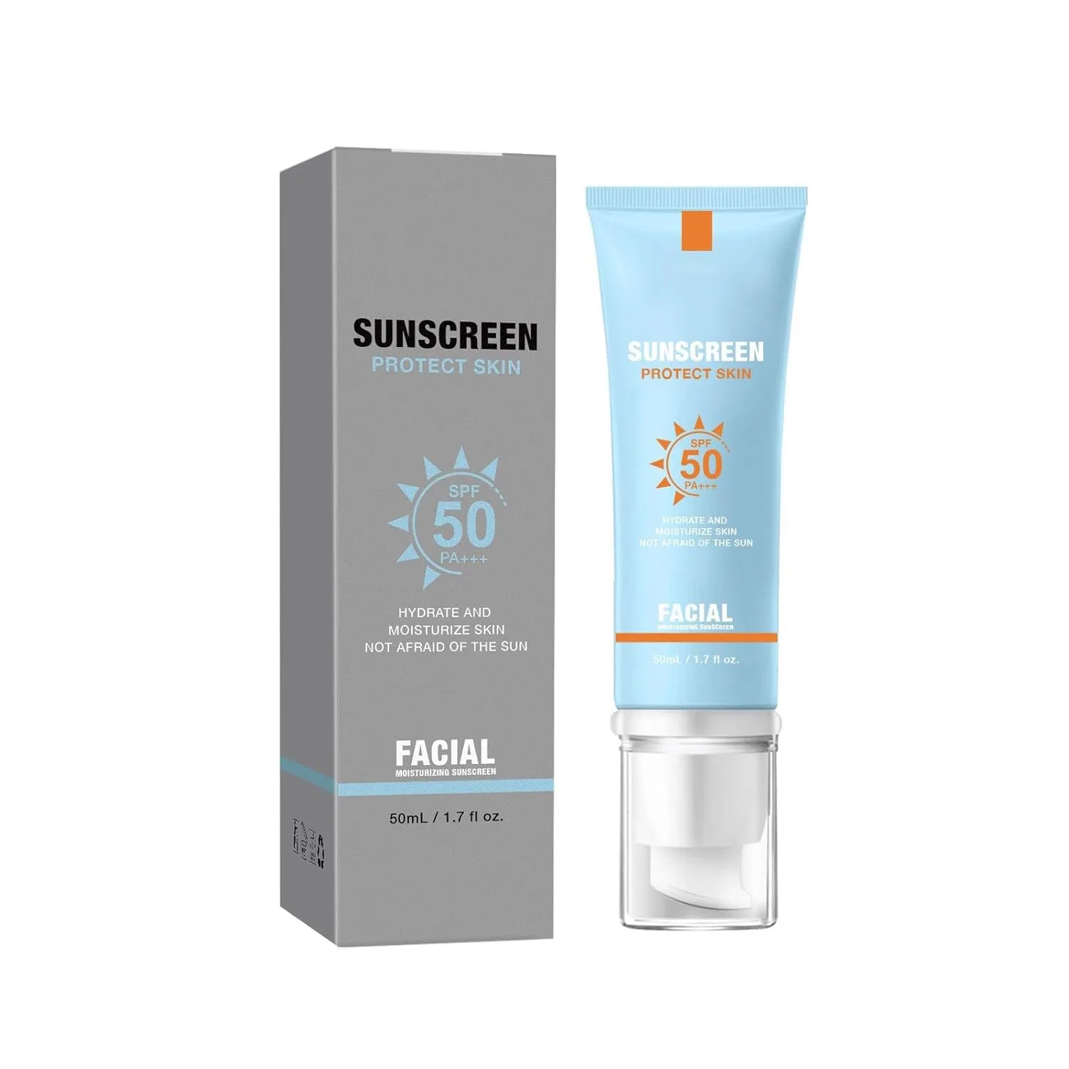 Лицевой солнцезащитный крем SPF 50+, Moisturising, Hailmkont, 50 мл