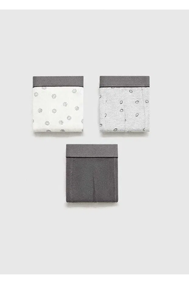 Детский комплект боксеров для мальчиков Mango Kids, Medium Grizzly Gray