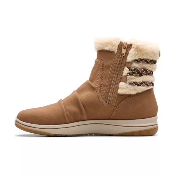 Женские зимние сапоги Clarks Breeze с отделкой из искусственного меха, черный — фото 3