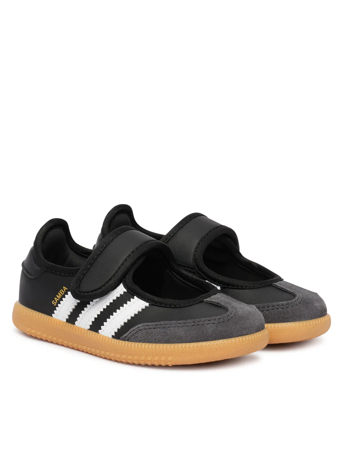 Балетки для девочки Samba Jane Adidas, черный — фото 2