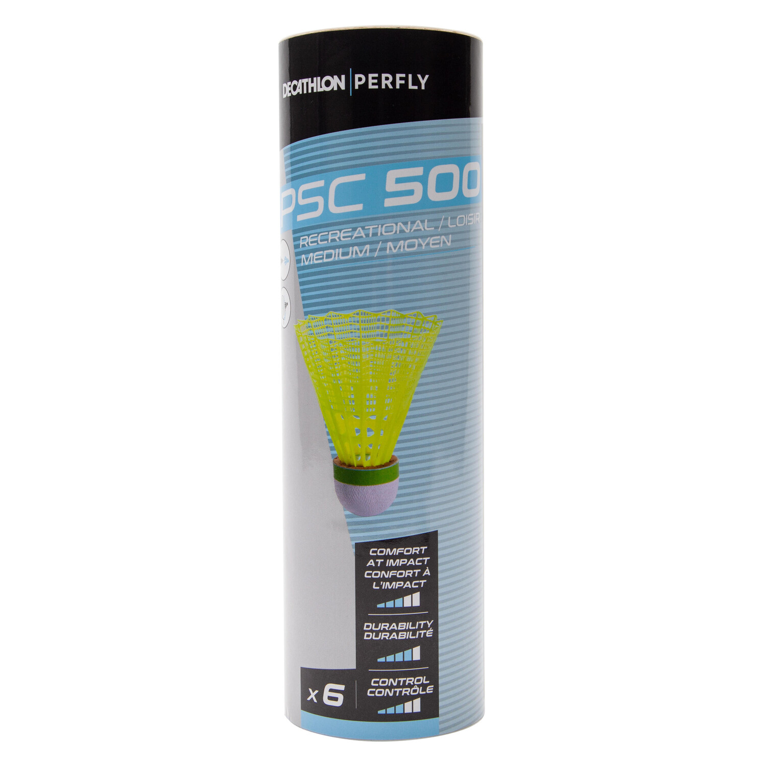 

Пластиковые воланы PSC 500 Medium 6 шт. в упаковке желтые PERFLY, неоновый желтый лайм