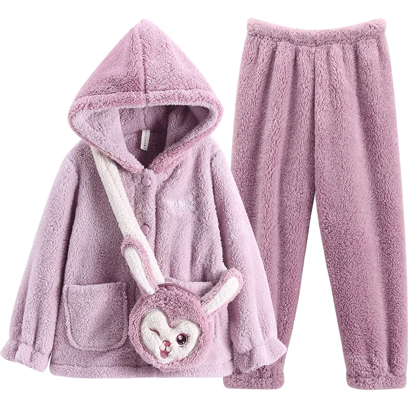 Детский комплект пижамы с длинным рукавом, FJ2490045 Lavender, FENTENG