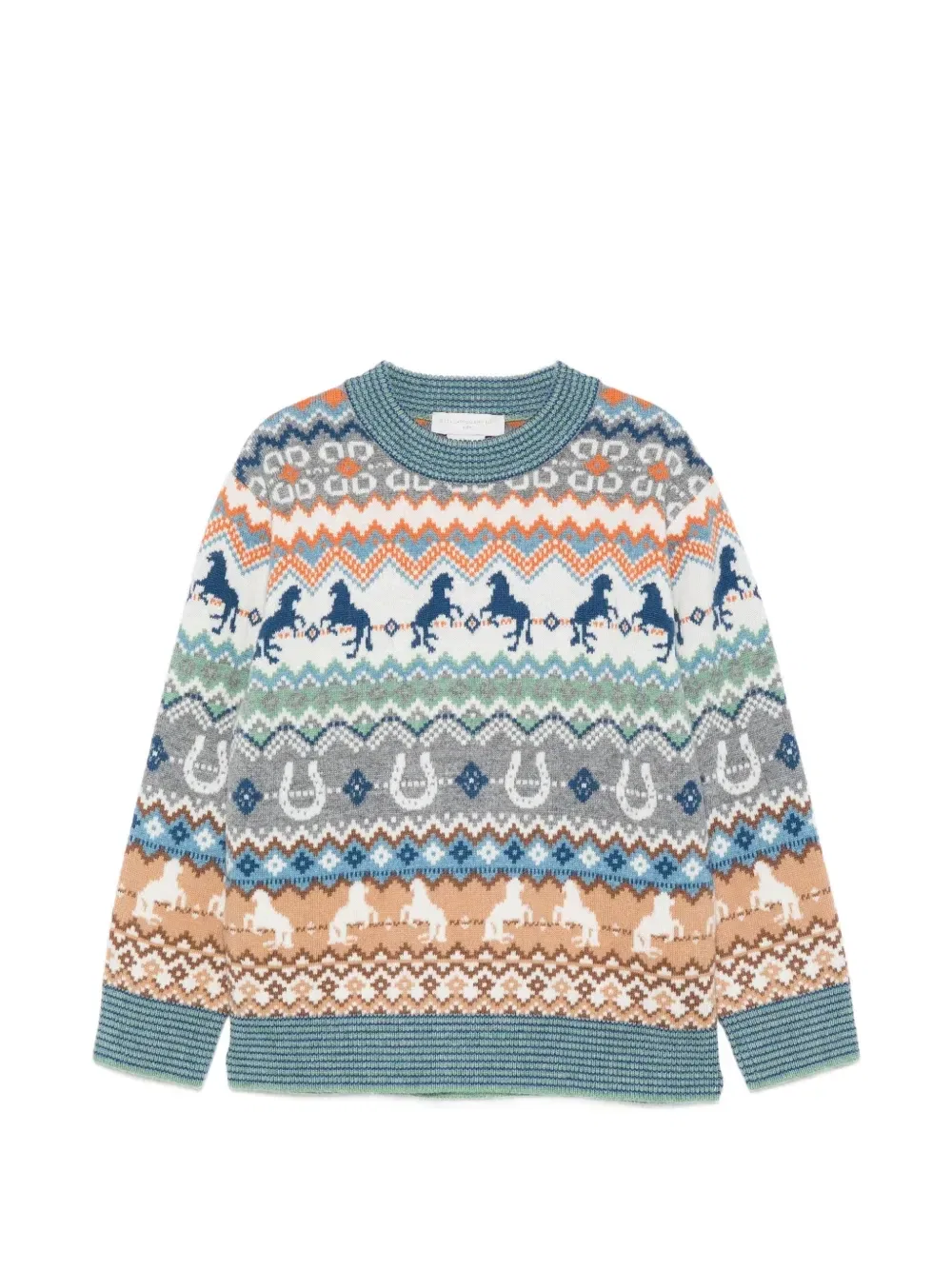 Свитер в стиле Fair Isle Stella McCartney Kids, белый