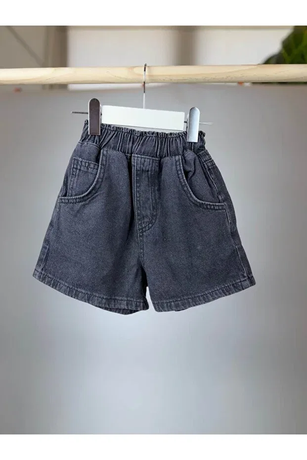 Детские шорты для девочек джинсовые Poalakids, Anthracite Poalakıds — фото 3