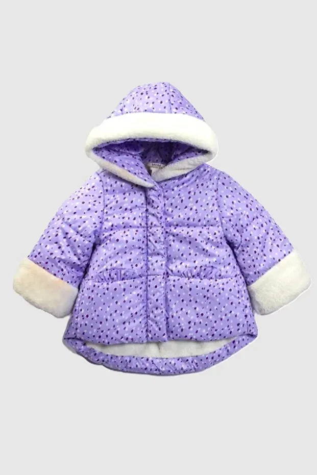 Детское зимнее пальто для девочек с капюшоном Dekubaby, Lilac