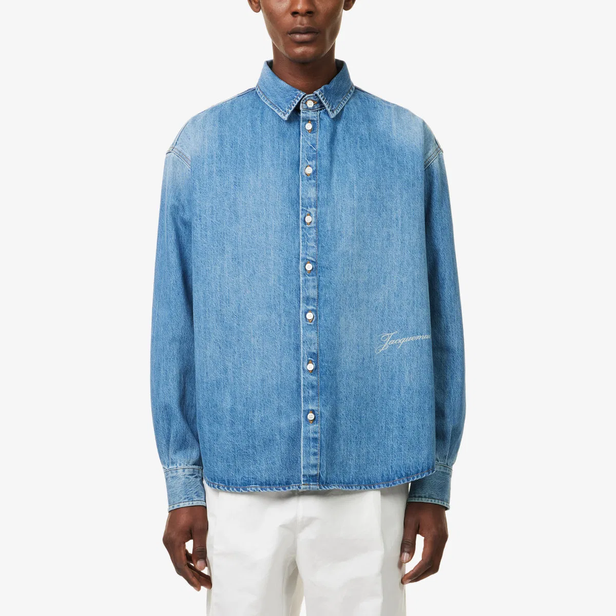 Джинсовая рубашка La chemise de nimes Simon Jacquemus, синий — фото 3