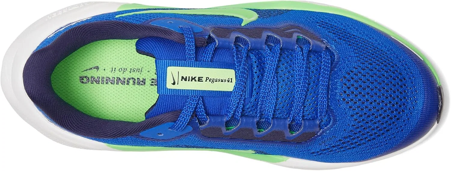 Детские кроссовки для бега Pegasus 41 Nike, Racer Blue/Green Strike/Imperial Purple — фото 2