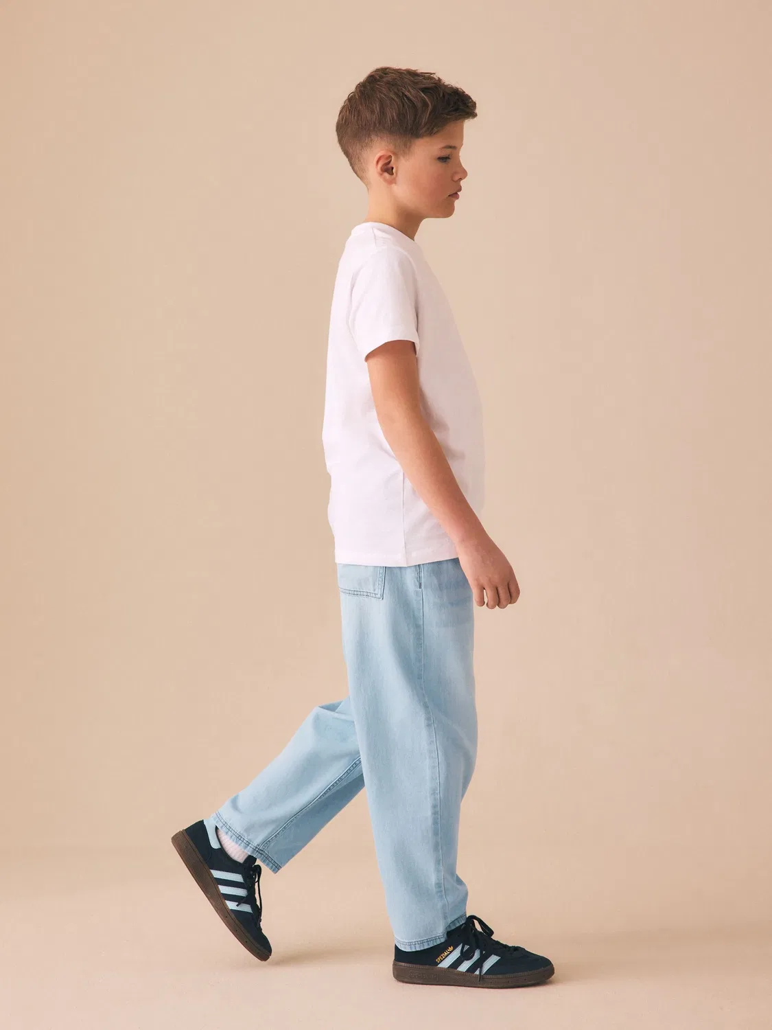 Джинсы на резинке, Bleach Denim Next, голубой — фото 4