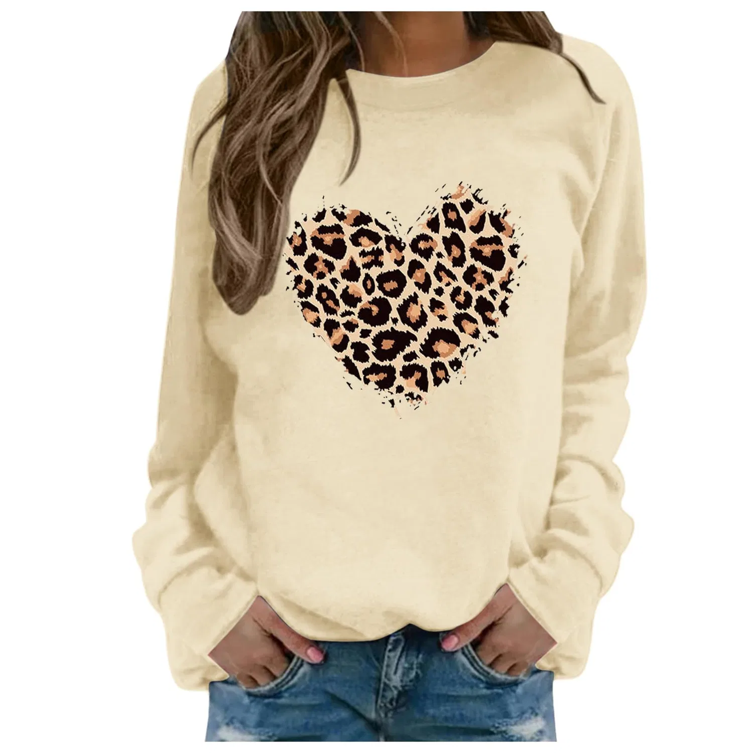 Женский свитшот с принтом Perfect San, Beige-d