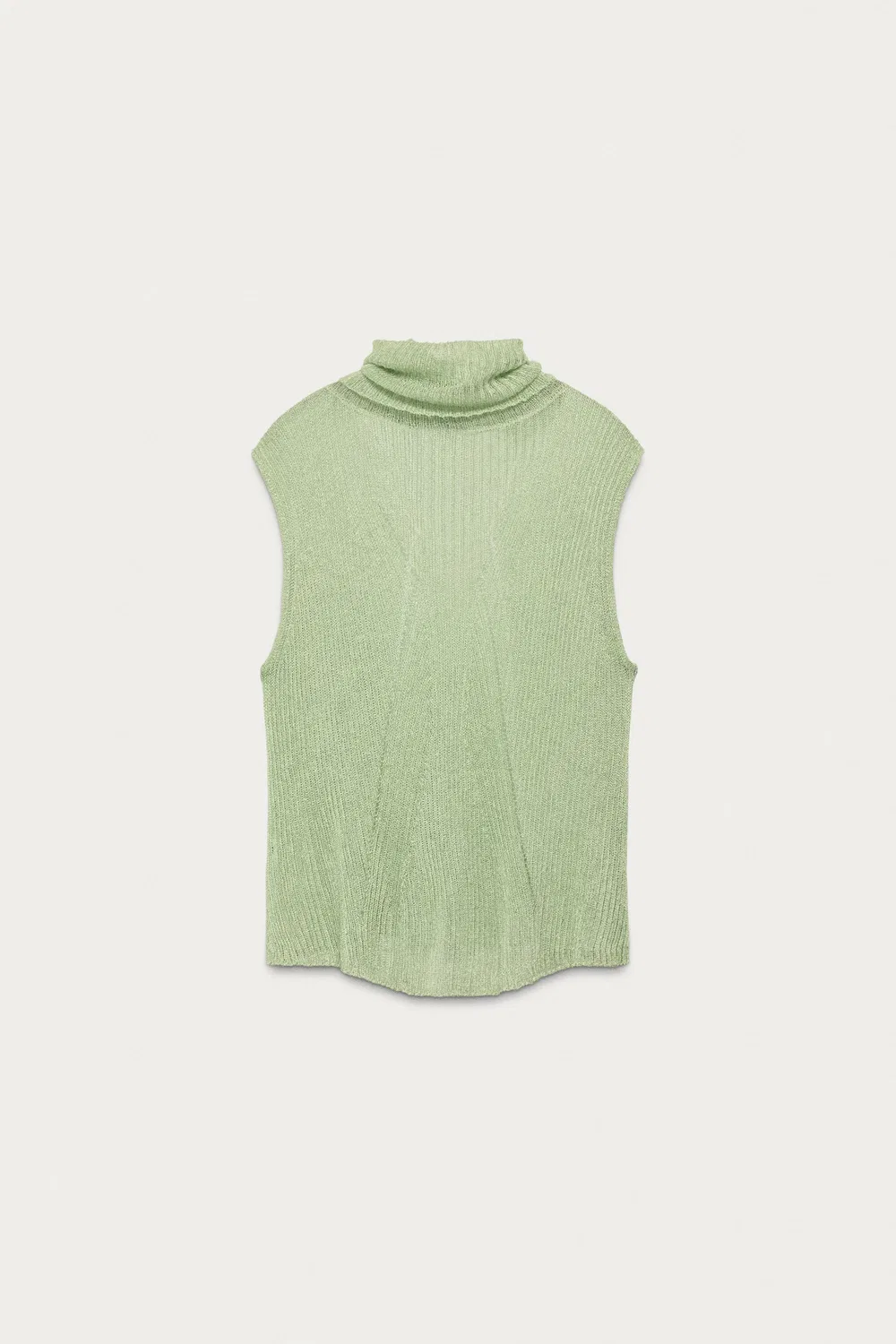 Вязаный топ Metallic Thread от Marisa Berenson X Zara, Sea Green — фото 2