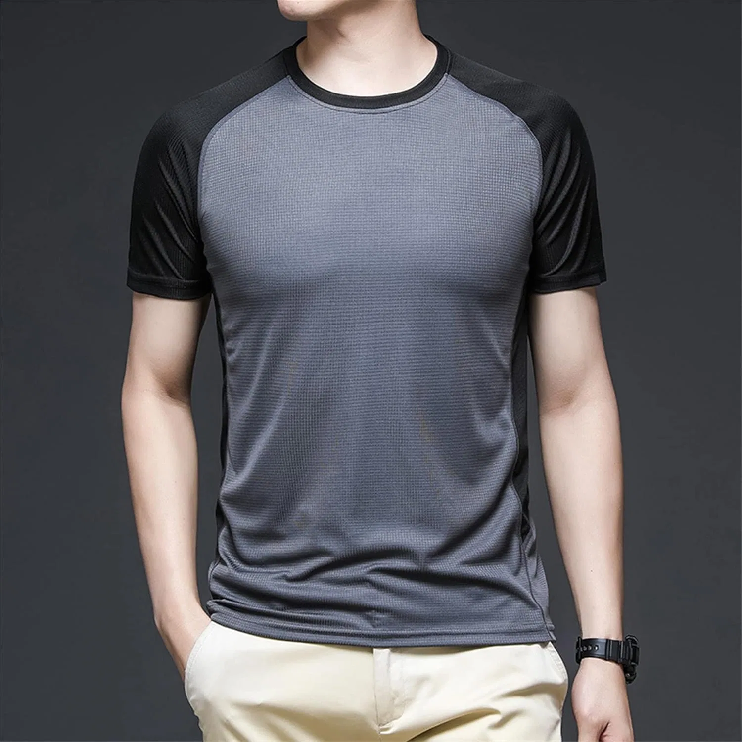 Мужская футболка с круглым вырезом Athletic Workout, Dark Grey — фото 3