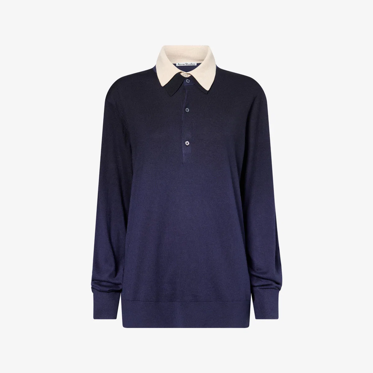 Многослойный топ из шерстяной смеси Koyat Acne Studios, темно-синий/бежевый