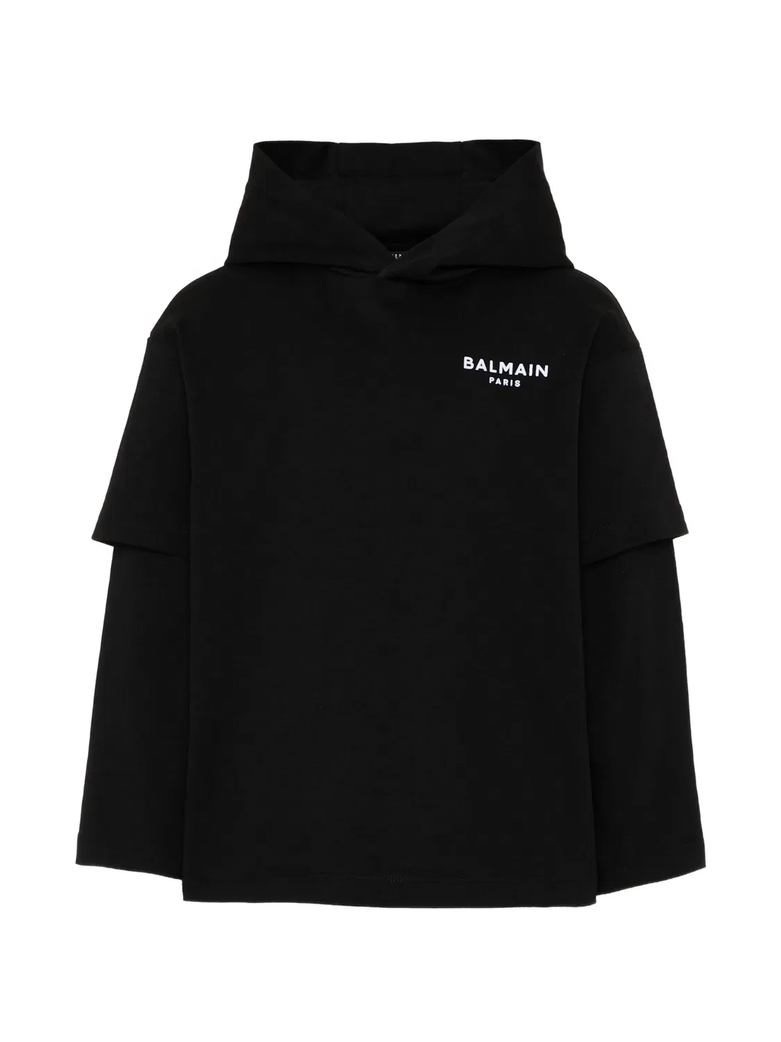 Balmain Худи с логотипом, черный