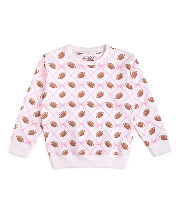 Детское толстовка для девочек с принтом Football Trellis Sweet Wink, Ballet Pink