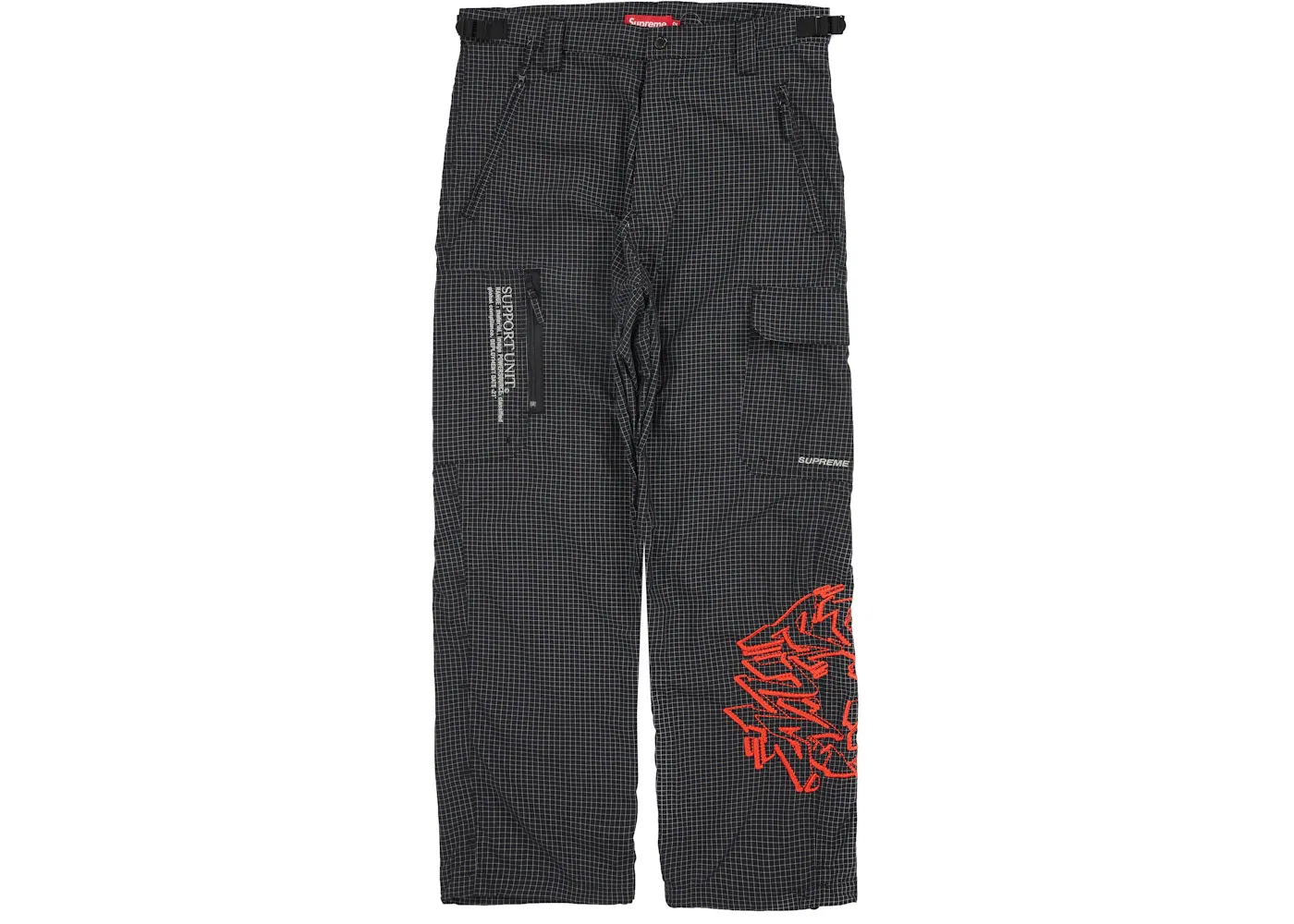 Мужские брюки из рипстоп-нейлона Supreme Support Unit Nylon Ripstop Pant, Black