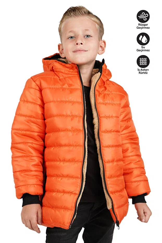 Детское пальто для девочек с принтом Jarmo Kids, Orange