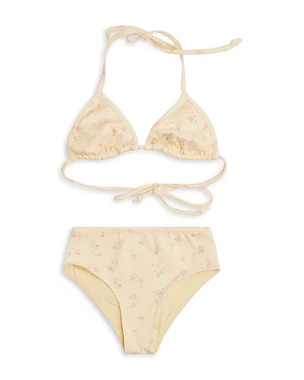 Детский купальник для девочек с принтом Finnie Two Piece LoveShackFancy, Lemon Haze