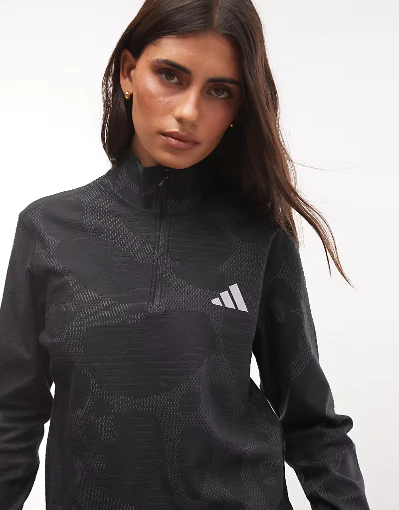 Куртка Adidas Performance ADI365 с половинной молнией, черный — фото 3