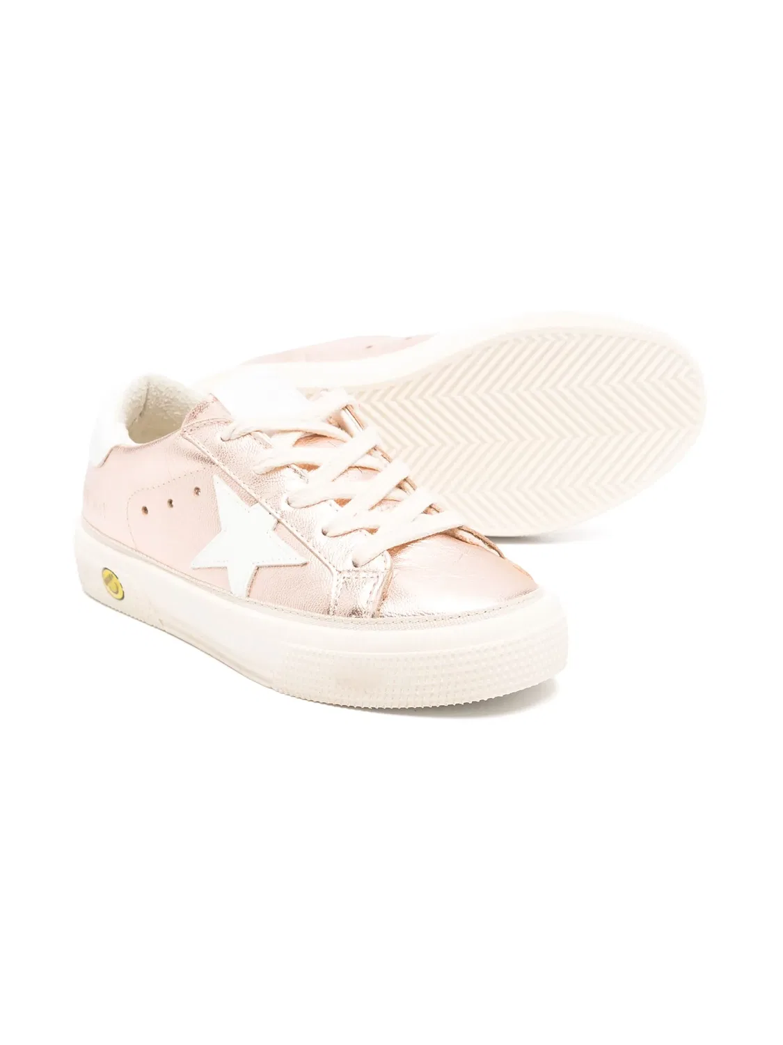 Golden Goose Кроссовки из телячьей кожи розового цвета — фото 3