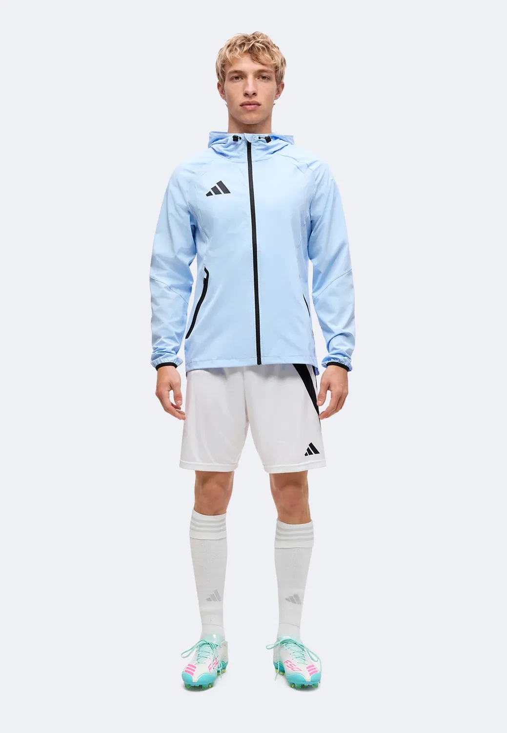 Ветровка Tiro travel Adidas Performance, Glow Blue/Black — фото 2