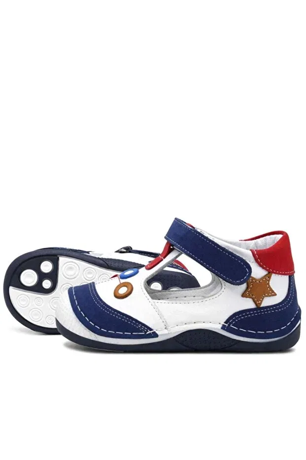 Детские туфли для мальчиков на низком каблуке Şeker Baby, Navy Blue — фото 4