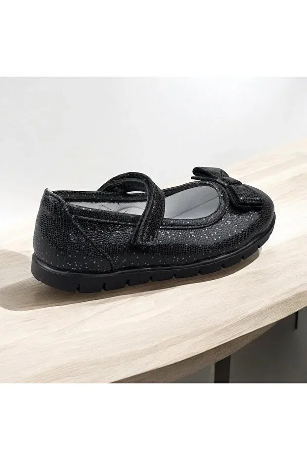 Детские балетки для девочек классические Jojo Kids, Black Spotted — фото 4