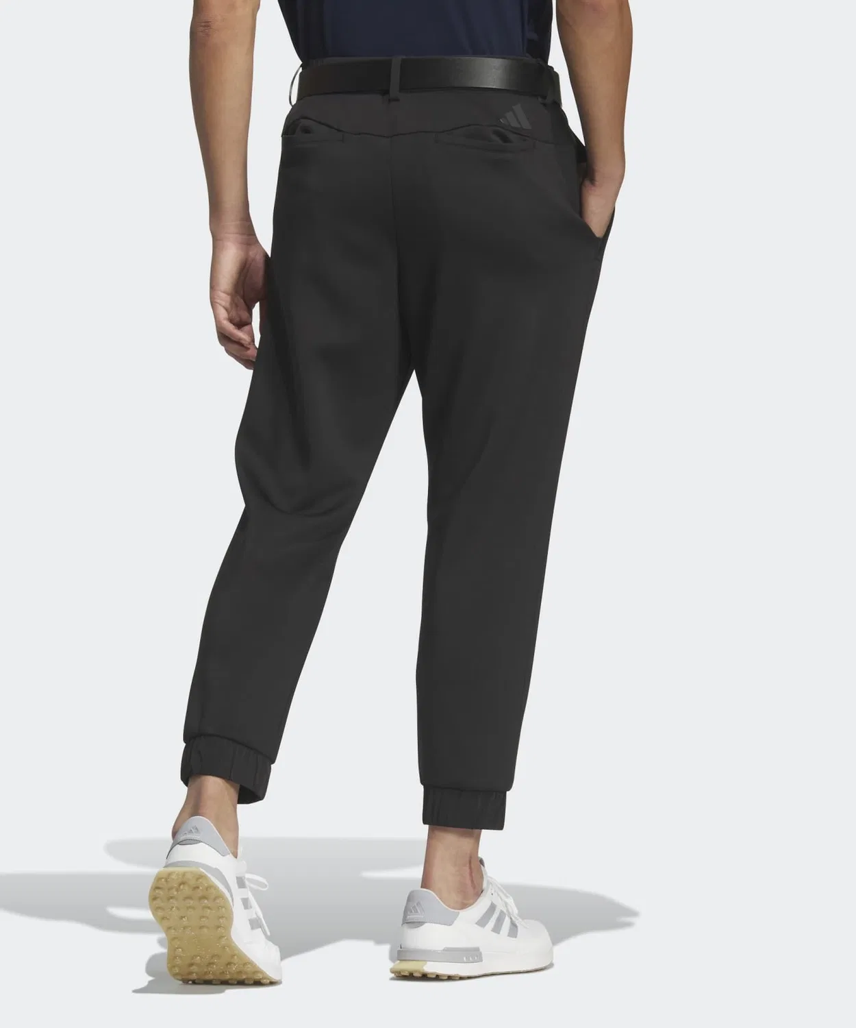 Мужские спортивные брюки с утягивающим поясом, модель JVU93, Adidas, Black — фото 2