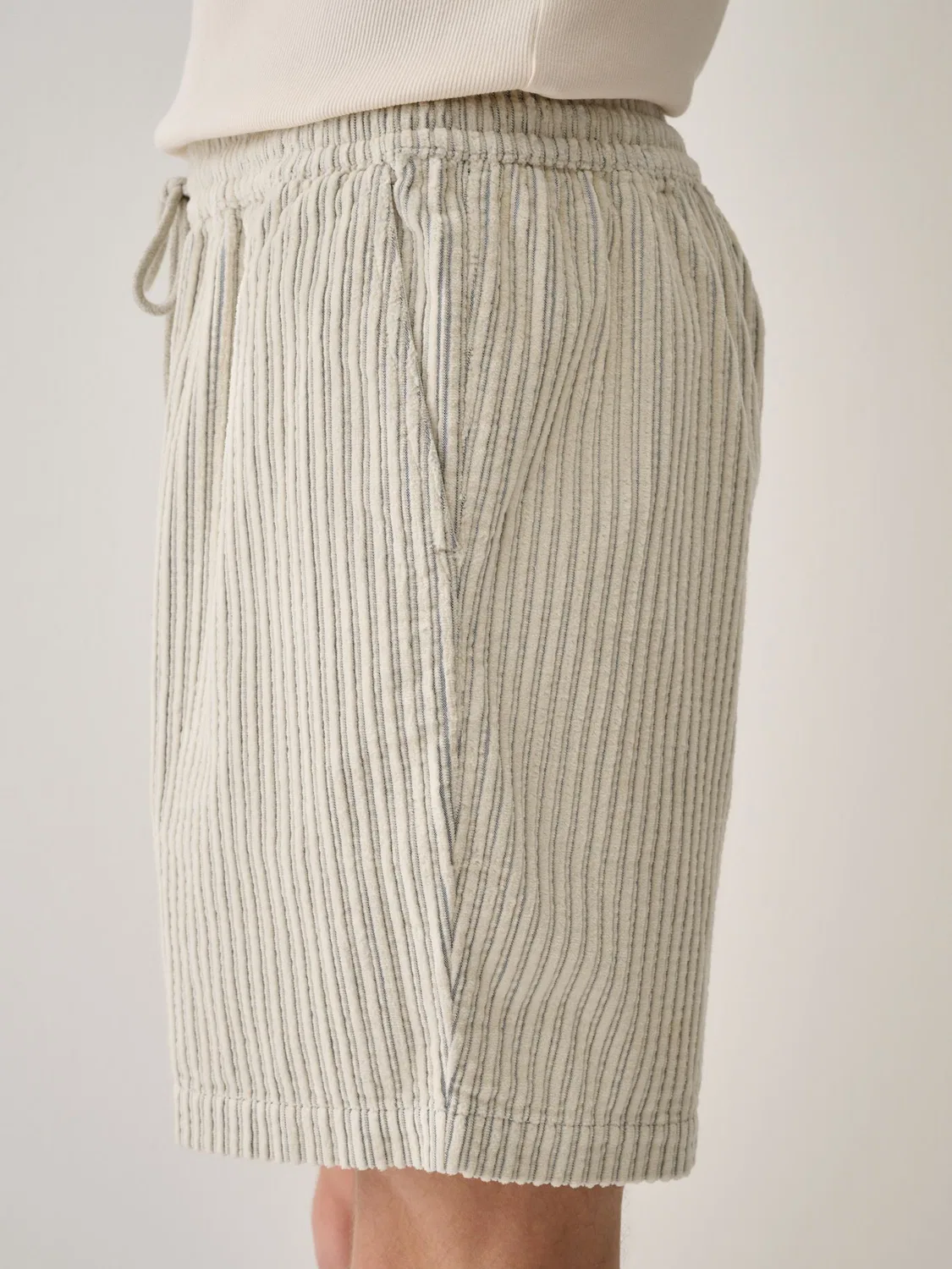 Шорты из вельвета, джумбо, Elasticated Waist Next, экрю — фото 4