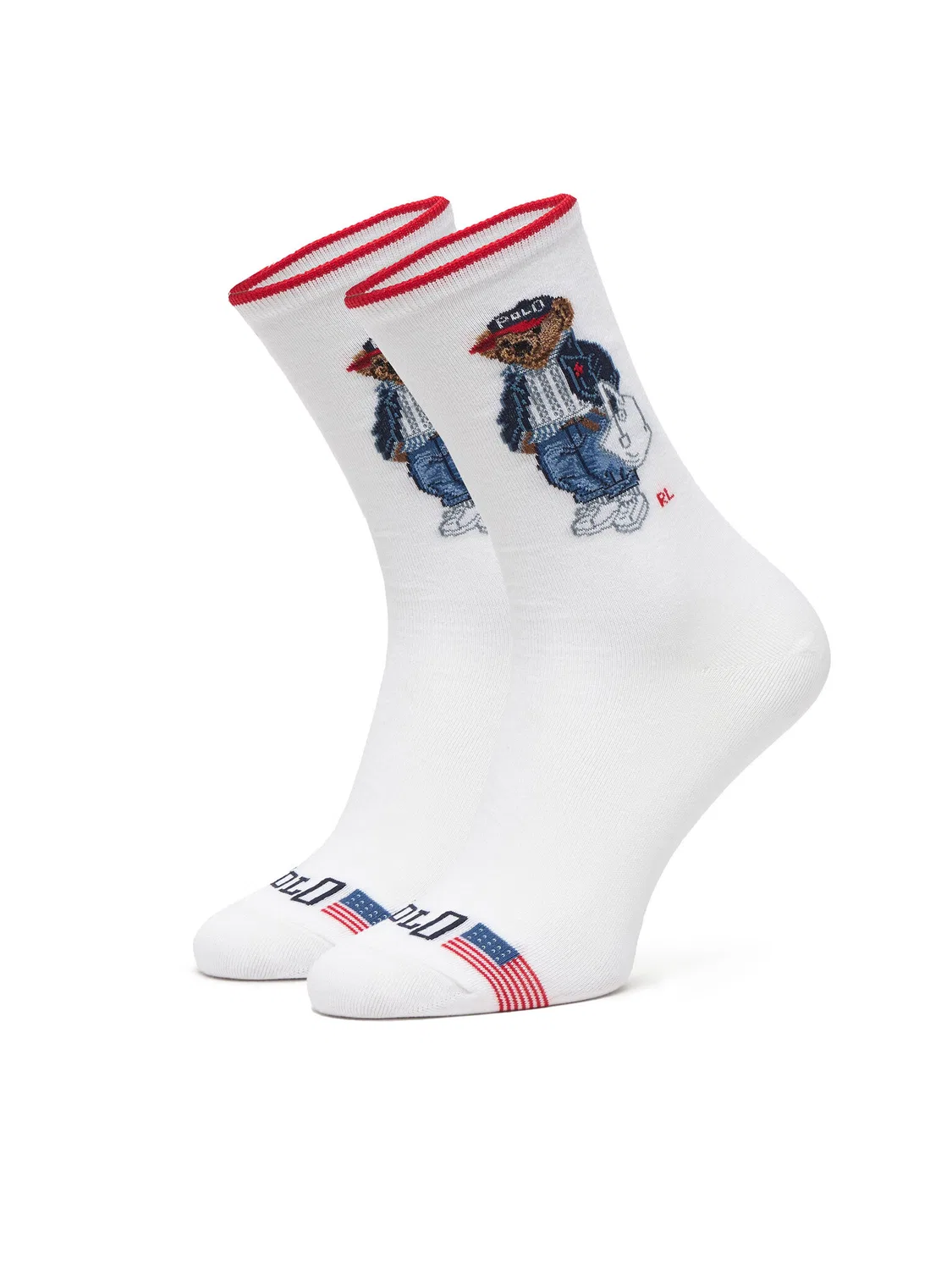 Женские длинные носки Polo Ralph Lauren, белый