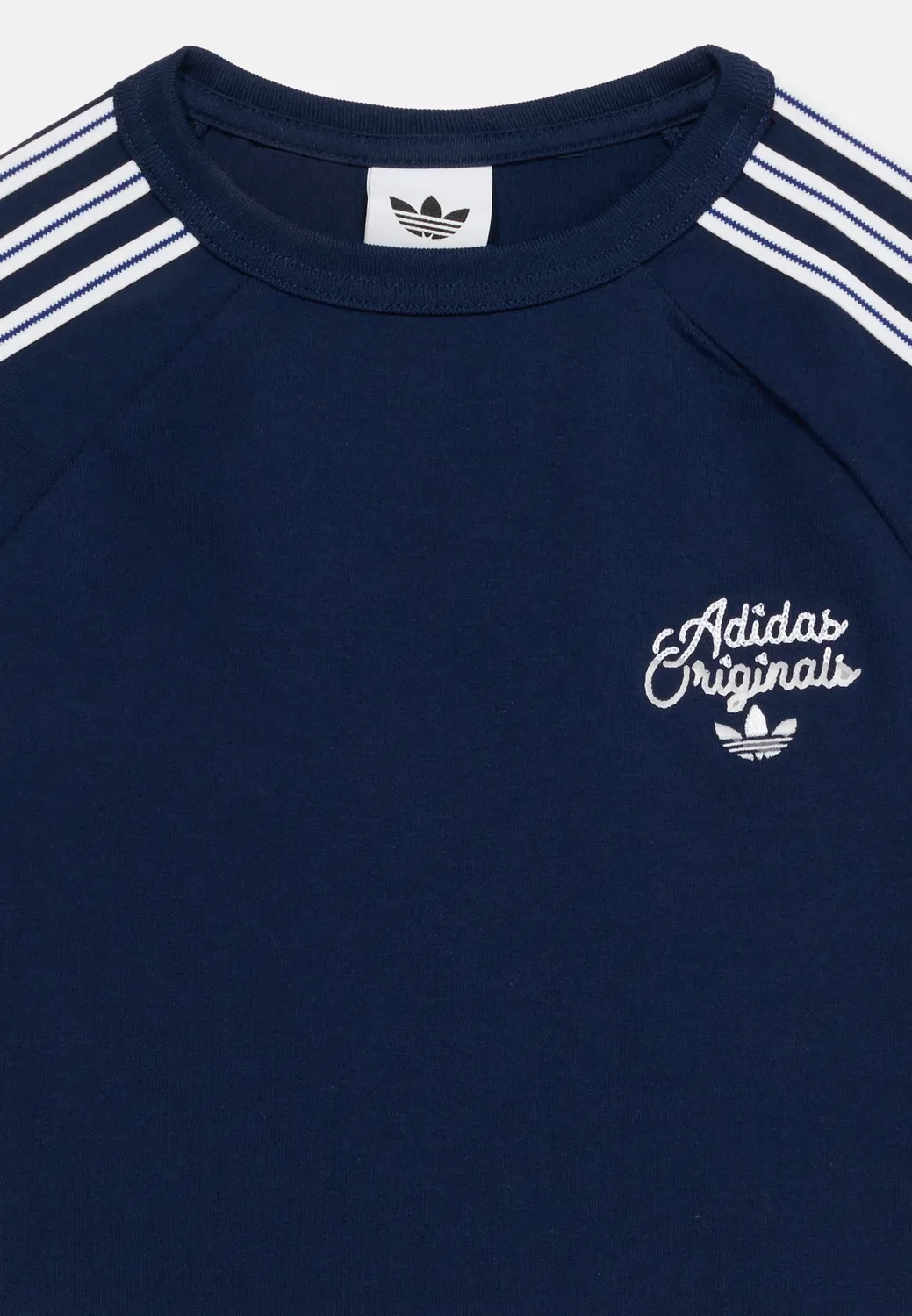 Футболка в полоску для подростков - футболка с принтом Adidas Originals, Night Indigo — фото 4