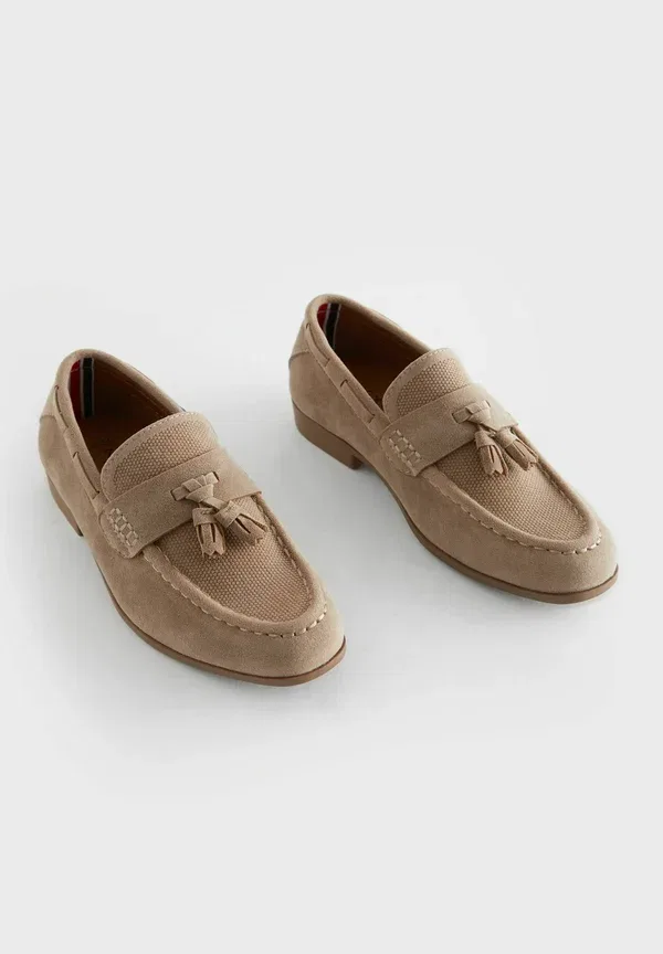 Лоферы велюровые Loafers wide fit g - slip-ons Next, Beige, бежевый — фото 2