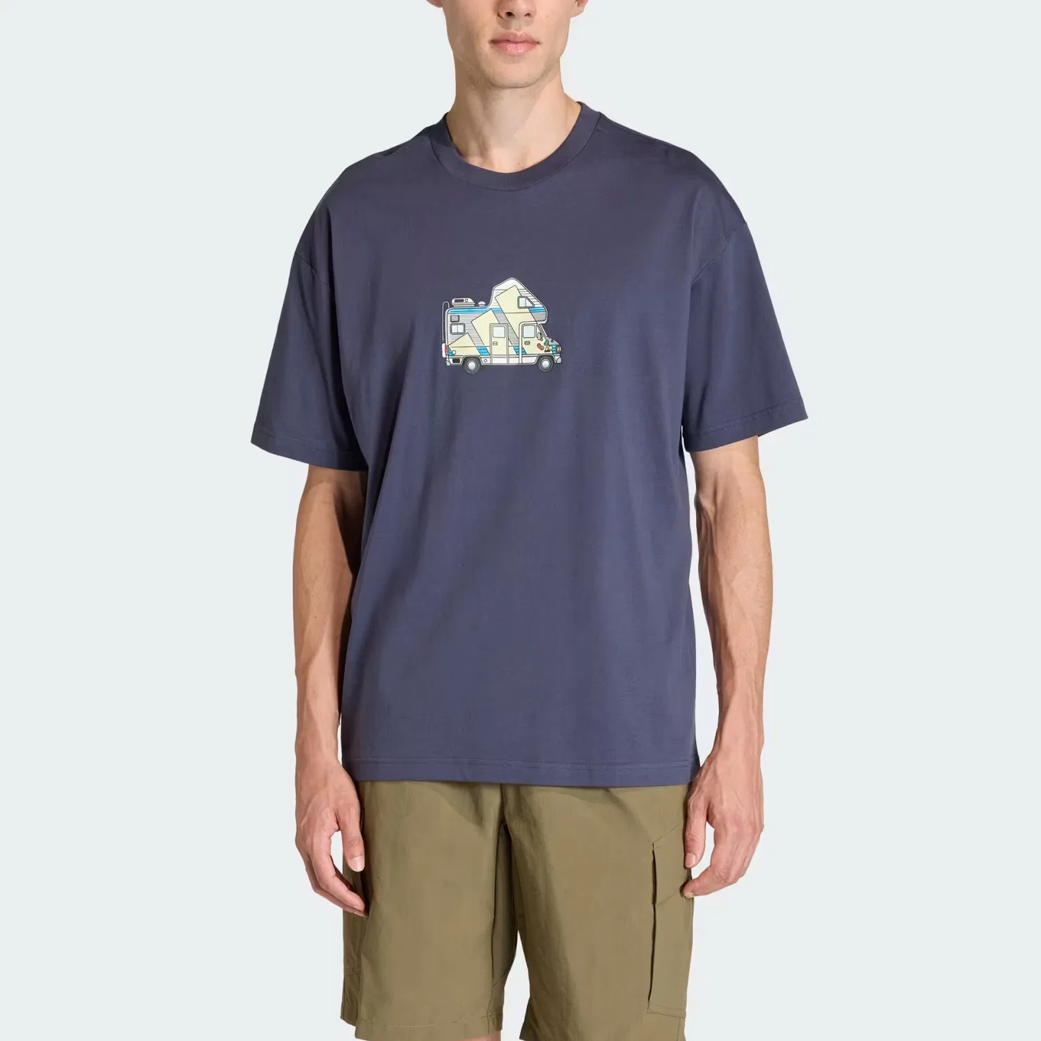 Мужская футболка с круглым вырезом Terrex Adidas, Dark Shadow Marine Blue — фото 4